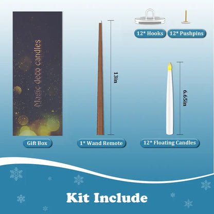 Flameless Floating Candles with Magic Wand Remote