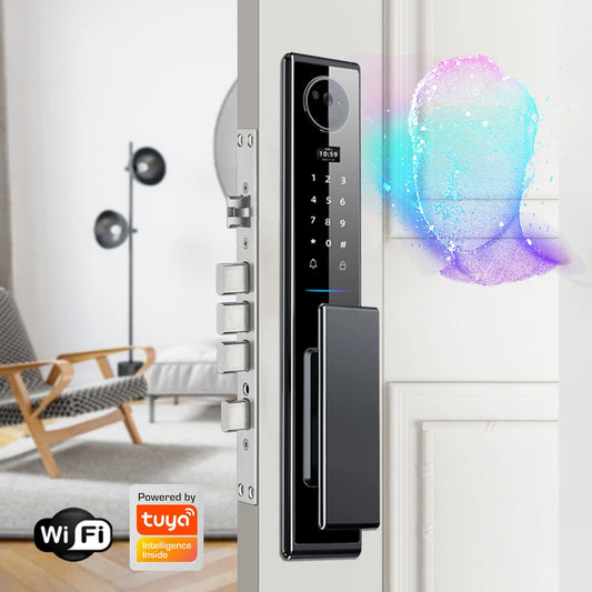 Tuya APP Face Recognition Smart Door Lock Electronic Digital Door Lock Fully Automatic Door Lock With Camera Two-way Audio