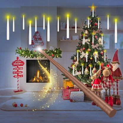 Flameless Floating Candles with Magic Wand Remote